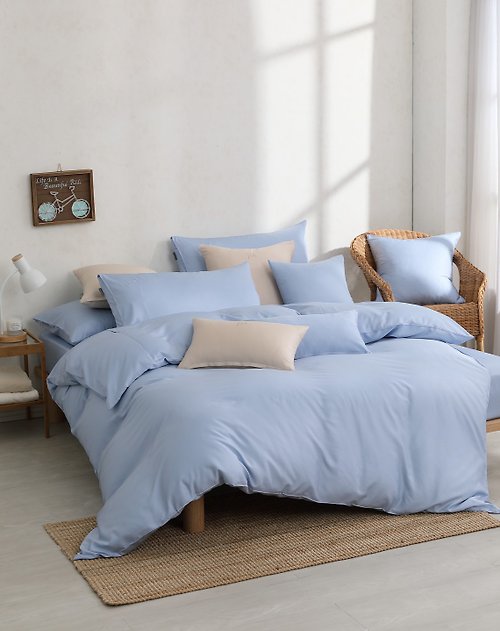 Lyocell Tencel Bed And Bag Dual Purpose, Denim Blue Duvet Cover Uk