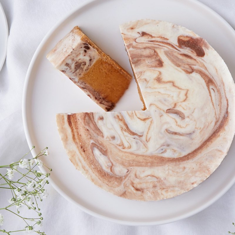 [LeFRUTA]カラメルミルクマーブルダブルチーズ/ 6インチ - ケーキ・デザート - 食材 ブラウン