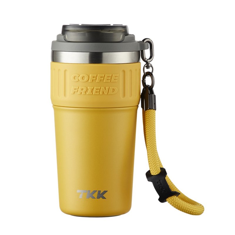 [TKK] Lodge Series 316 Stainless Steel x Ceramic Spray Insulated Coffee Cup 630ML-Silk Yellow - Pitchers - Stainless Steel Yellow