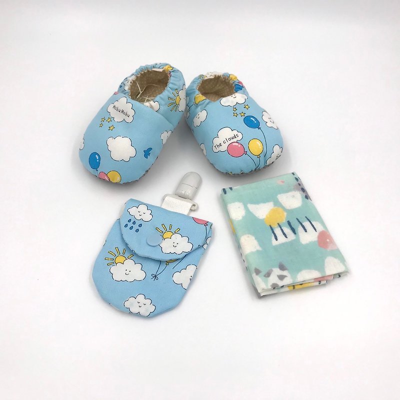 Baiyun Yoyo - Mi Yue gift box (toddler shoes + Ping Fu bag + handkerchief) - Baby Gift Sets - Cotton & Hemp Pink