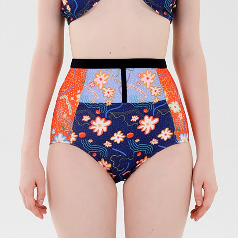 Essential high-waist bottom –花卉印花/泳裝(單獨販售)084FLOW - 女泳衣/比基尼 - 聚酯纖維 多色