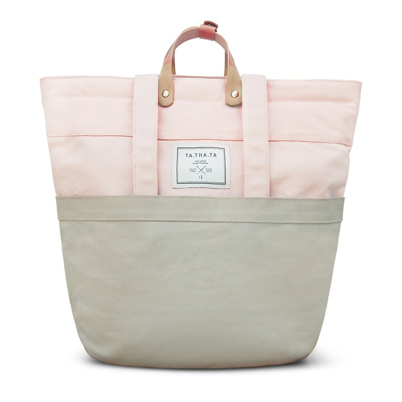 Swift flamingo backpack : light pink / light grey - กระเป๋าเป้สะพายหลัง - วัสดุอื่นๆ สึชมพู