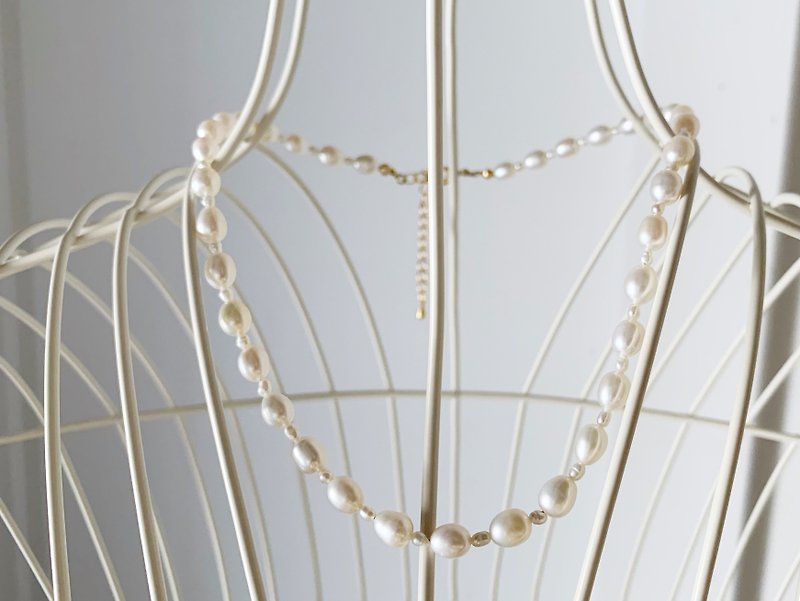 June birthstone freshwater pearl necklace - Necklaces - Gemstone White
