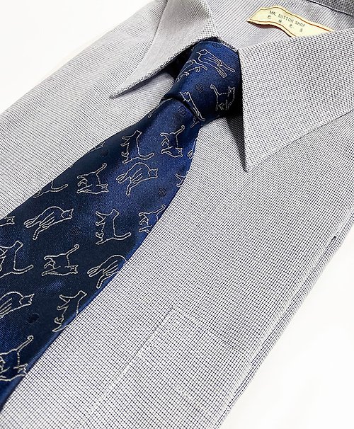 巴特先生 Buttonshop 日常貓咪 蠶絲領帶 Neckties