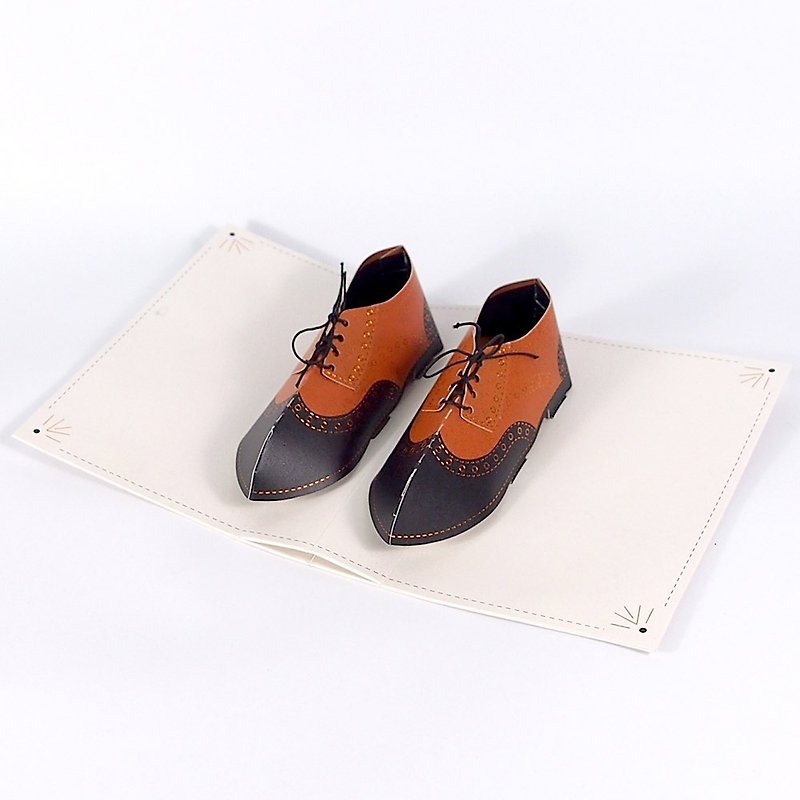 Fashion three-dimensional leather shoes [Up With Paper Luxe] - Cards & Postcards - Paper White