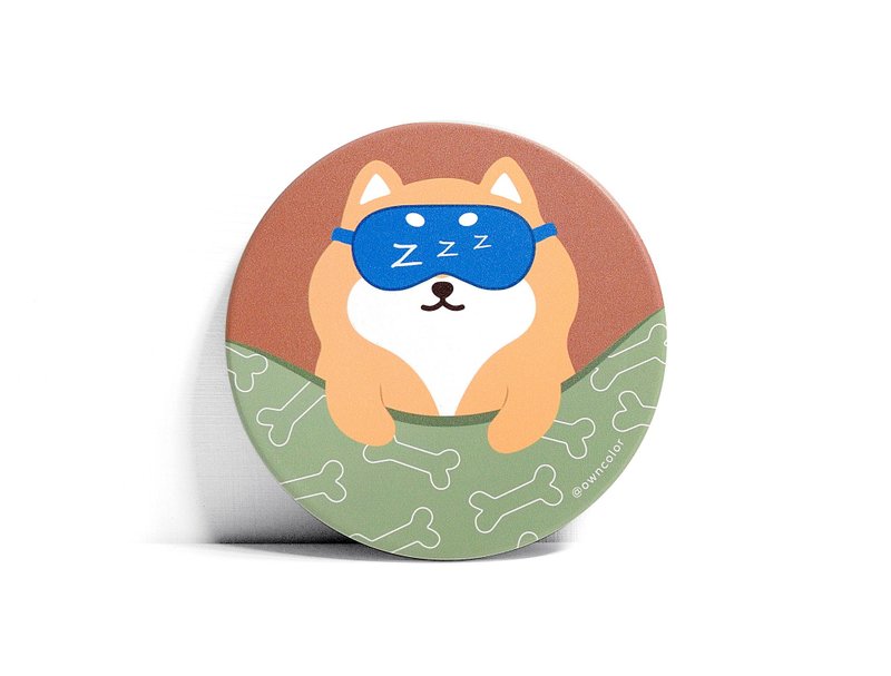 The second generation water coaster (ceramic model) sleep well-Shiba Inu - ที่รองแก้ว - วัสดุอื่นๆ หลากหลายสี