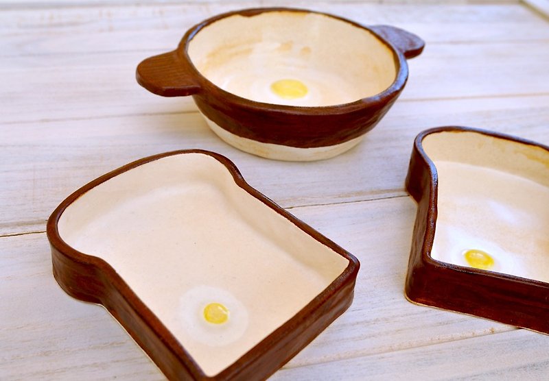目玉焼き付き土鍋　special-set - 花瓶/陶器 - 陶 
