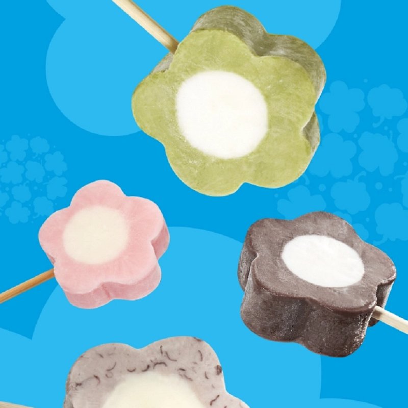 Chewy plum blossom ice handmade ice cream with 10 flavors to choose from 15 pieces/box - Ice Cream & Popsicles - Fresh Ingredients 
