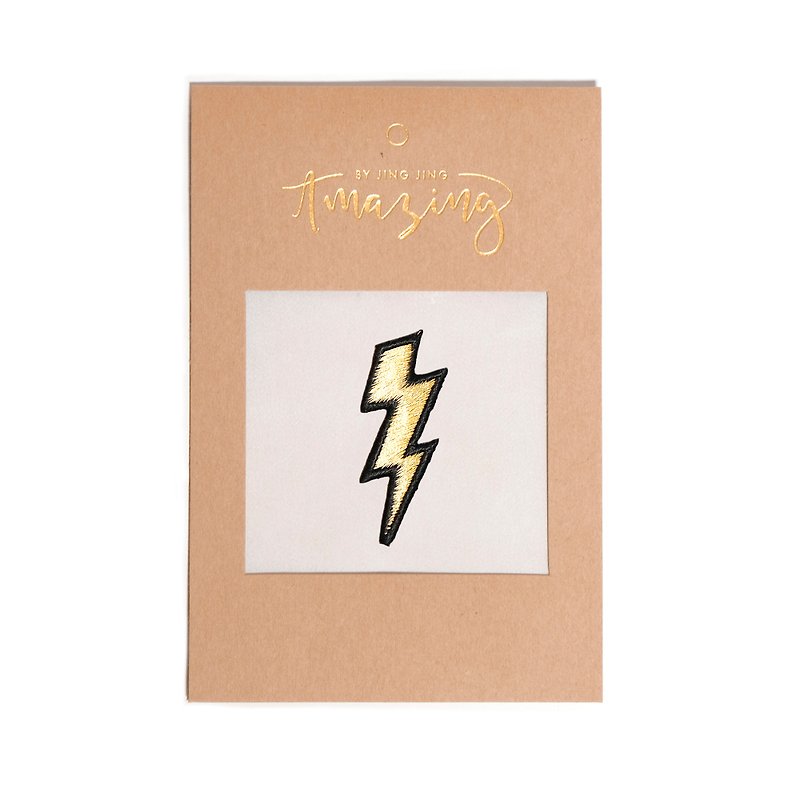 Sticker-Lightning-Gold - Badges & Pins - Thread 