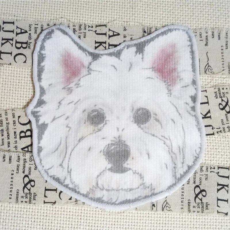 Shaped small towel - West Highland White Terrier ~ West Shifa Fighting Dog Yorkshire Bomei Kejiqi Xuenerui - ผ้าขนหนู - เส้นใยสังเคราะห์ 