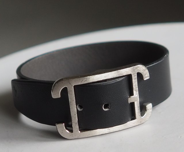 【美品】エルメス HERMES アピ レザーブレスレットリバーシブル HERMÈS Api Reversible Bangle エルメス アピ レザー