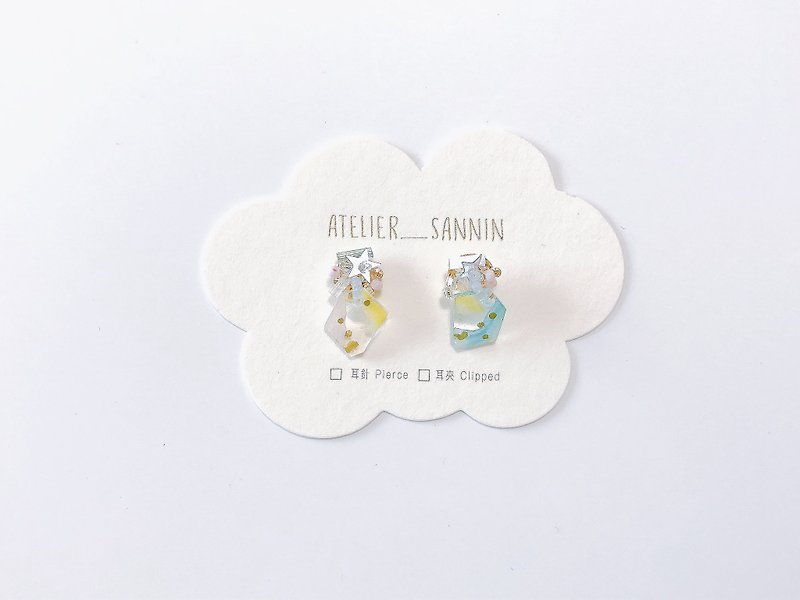 Children's Dessert Series - Color Milk Candy Handmade Handmade Earrings Hand Sewn Ears/Ear clips - Earrings & Clip-ons - Other Materials 