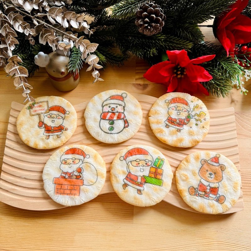 Party snacks | Store gift | Christmas senbei (10 pieces) - คุกกี้ - อาหารสด 