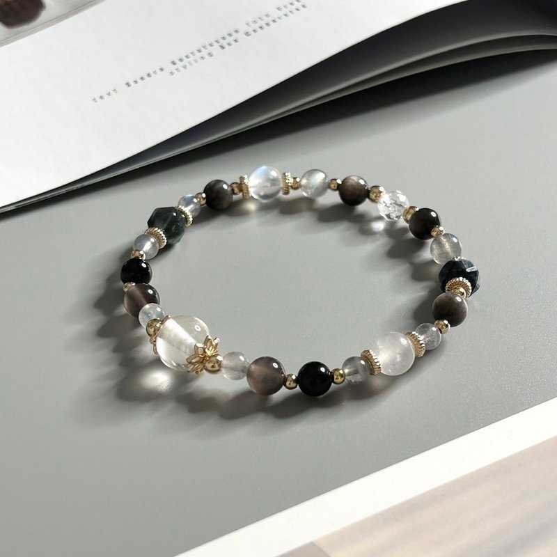 S49 Pet Souvenir Pet Accessories Pet Hair Bracelet Lanugo Hair Souvenir Lanugo Hair Bracelet - Bracelets - Semi-Precious Stones Black