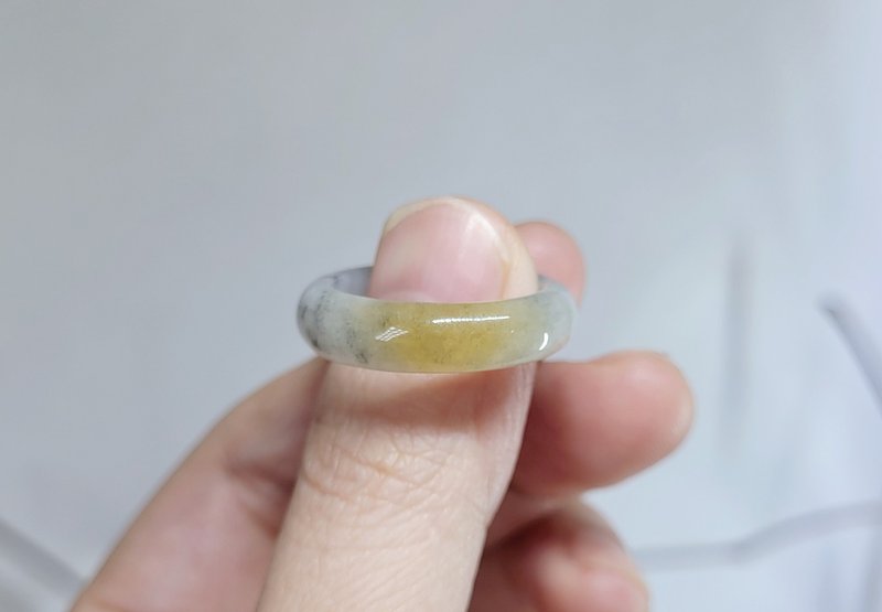 【親翠】天然翡翠 三花特殊款美手指鐲15號戒圈 畢業禮物 - 戒指 - 玉石 多色