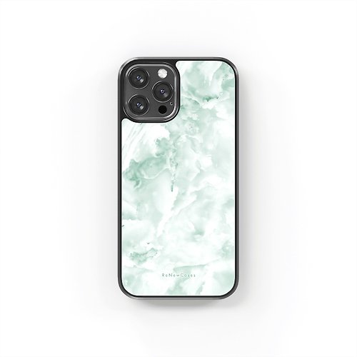 ReNewCases 環保 再生材料 iPhone 三合一防摔手機殼 白緑大理石紋
