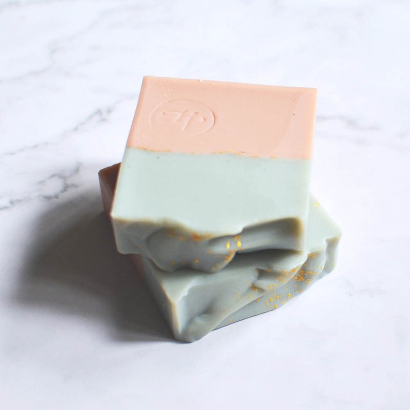 Oasis artisan Soap |  Rosemary, Lavender, Palmarosa, Natural Cold Process soap - Soap - Plants & Flowers Pink