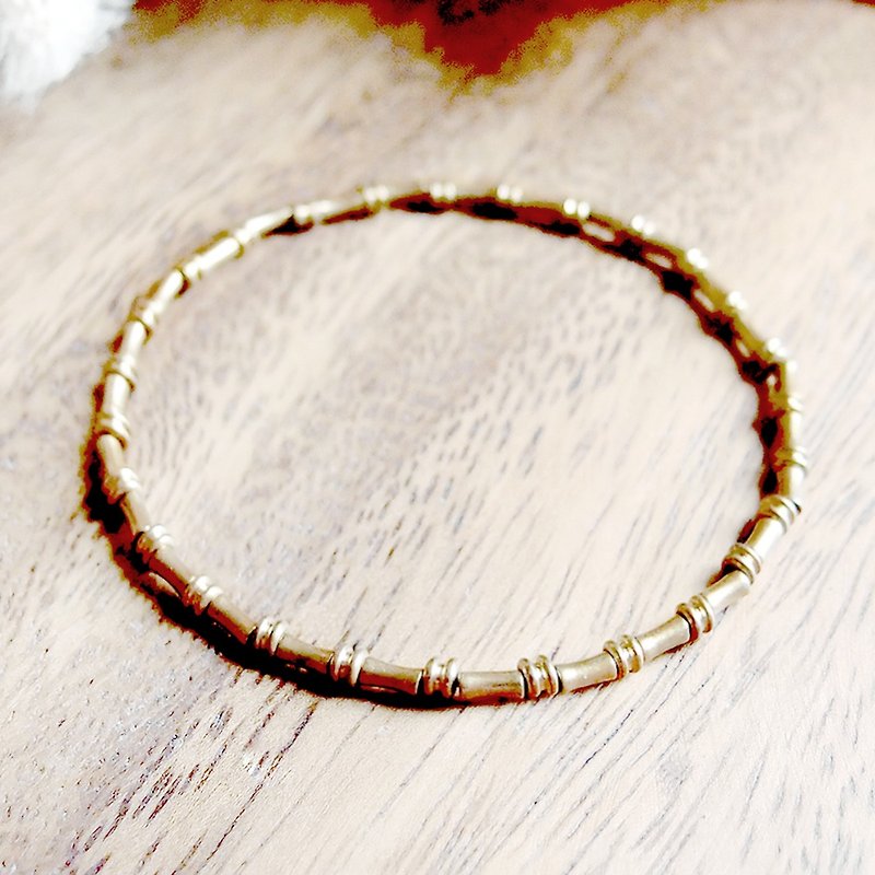 ♦ ViiArt ♦ unstamped III ♦ Bronze bracelet - สร้อยข้อมือ - โลหะ สีทอง