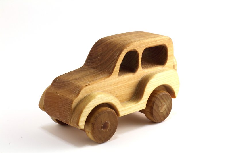 [Selected Gifts] Chunmu Fairy Tale-Russian Building Blocks-Car Series: Jeep - Kids' Toys - Wood Brown