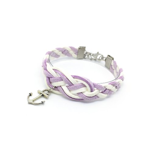 Anne Handmade Bracelets 安妮手作飾品 水手結 手工編織 手環-粉嫩紫 限量