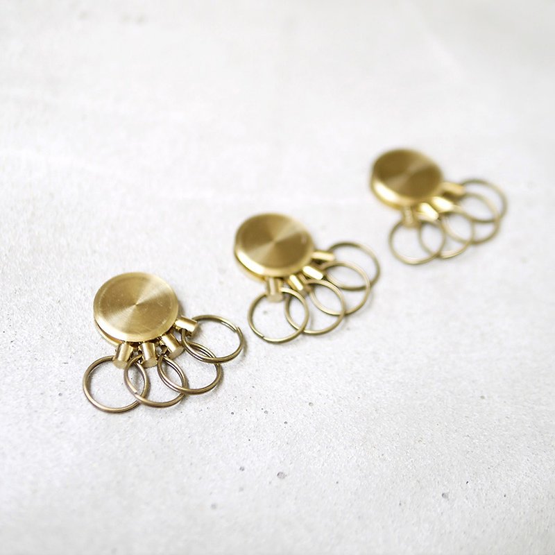 日本製 黃銅圓形活動式鑰匙接環 2個 - 鑰匙圈/鑰匙包 - 其他金屬 