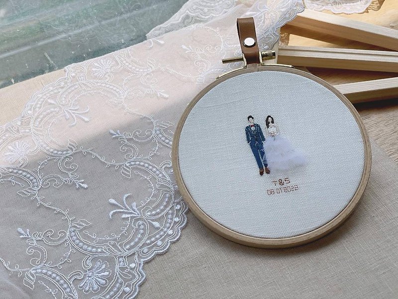 Custom Made Hand Embroidery - Your Special Moment - - ของวางตกแต่ง - งานปัก 