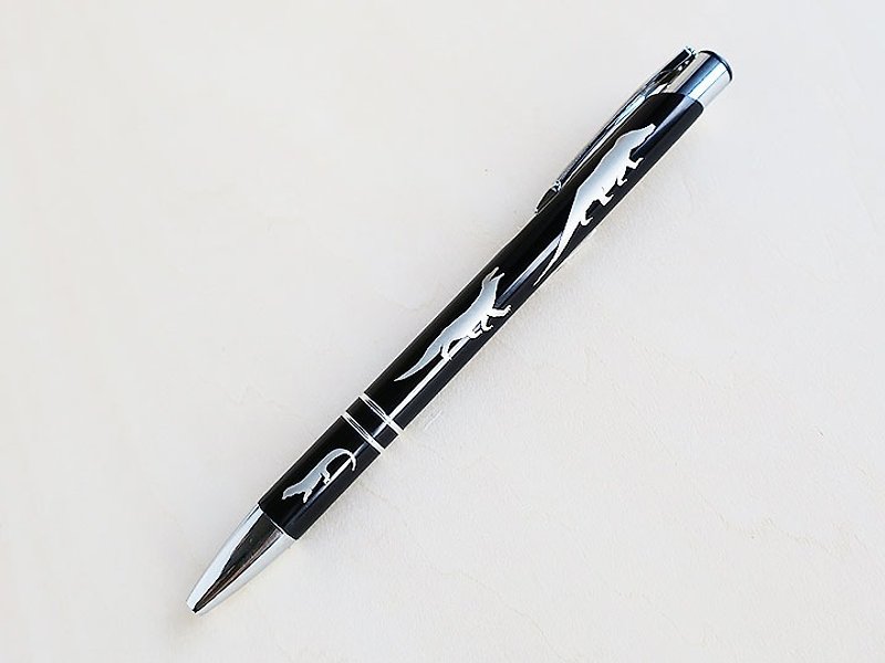 コモドオオトカゲだらけの ボールペン ブラック ノック式　Gift wrapping Christmas Gift - その他のペン - その他の素材 ブラック