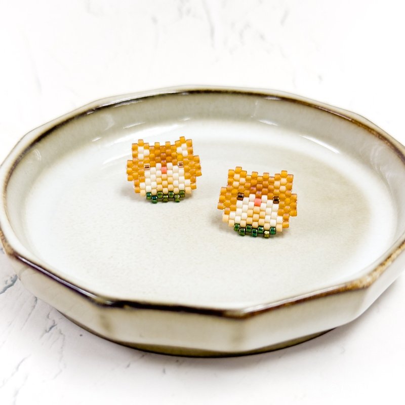 Exotic shorthair exotic shorthair cat Miyuki earrings - Earrings & Clip-ons - Plastic Multicolor