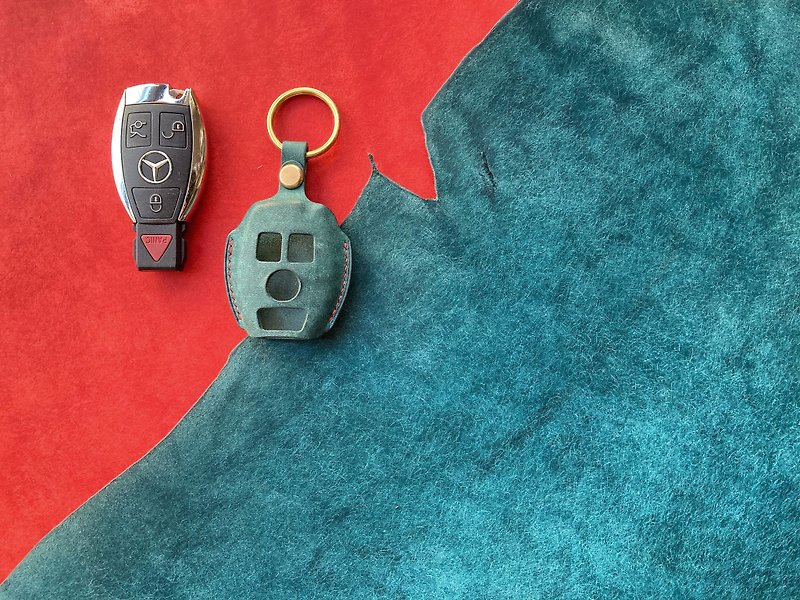 keycase for Benz/car key holder/handmade leather goods/Pueblo leather from Italy - Other - Genuine Leather Multicolor