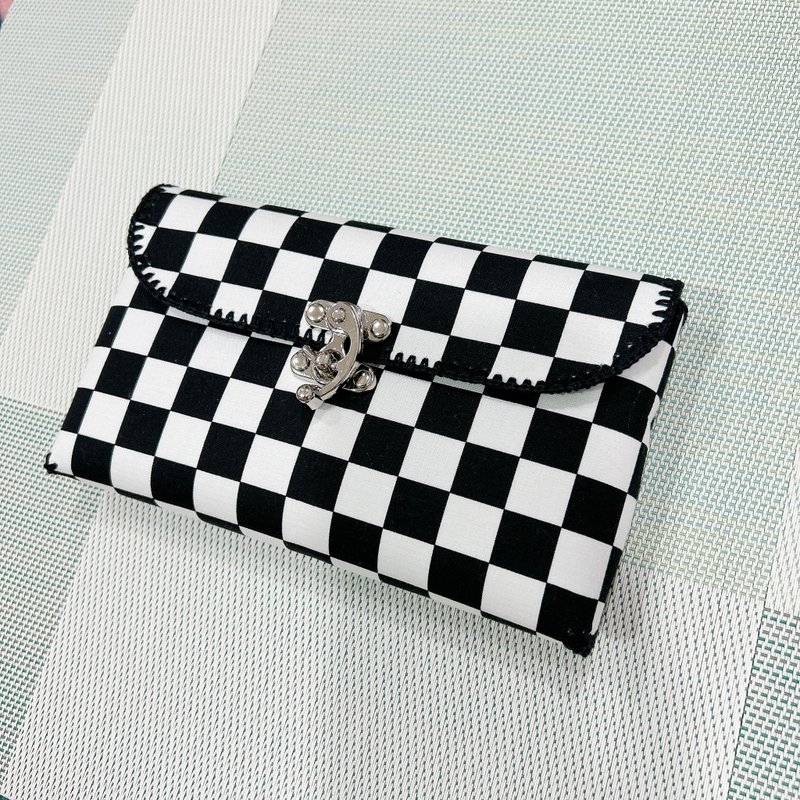 wallet .L _ checker board - กระเป๋าสตางค์ - วัสดุอื่นๆ สีดำ