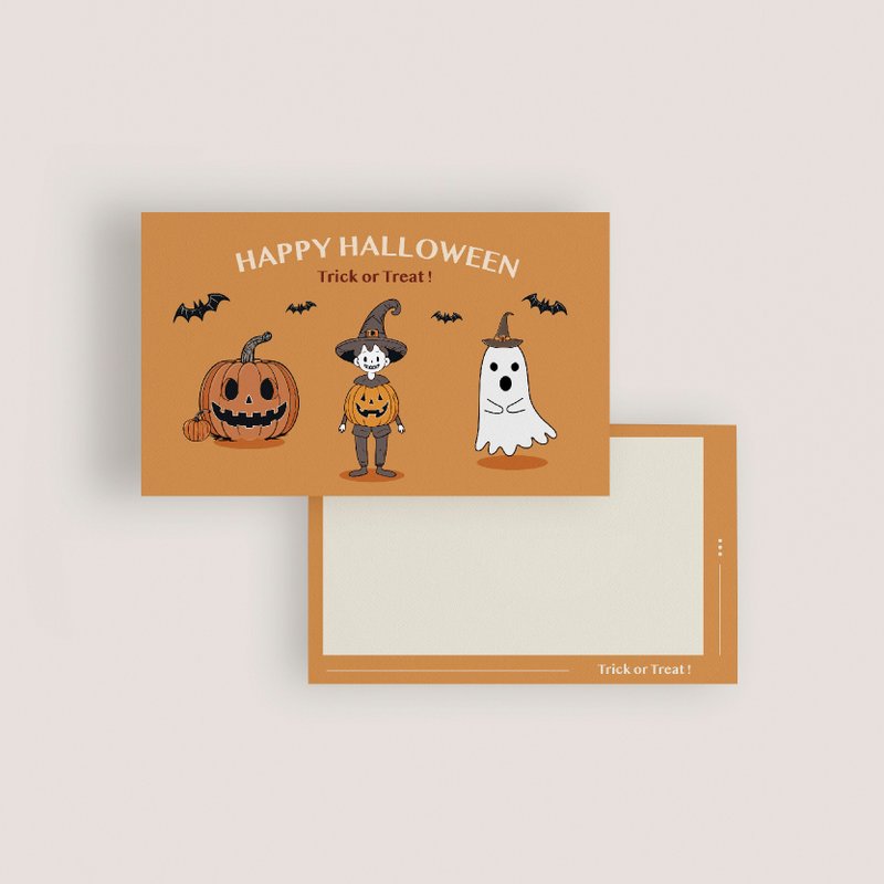 Halloween CardPumpkin CardHalloweenHalloween - การ์ด/โปสการ์ด - กระดาษ 