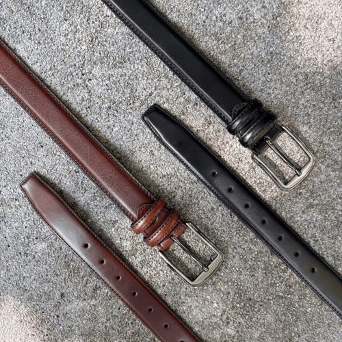 黑禮帽西服 chapeaunoir 商務休閒 經典黑 棕 真皮皮帶 34-49