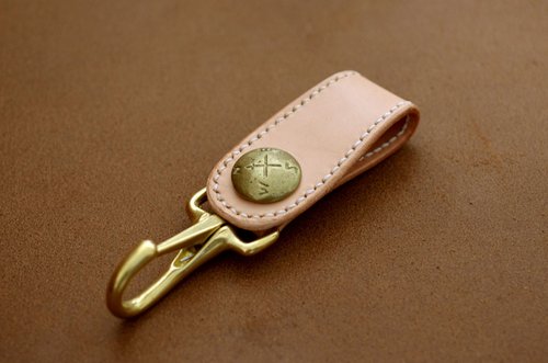 BYBYLONICA LEATHER CRAFT 馬鞍皮革黃銅鑰匙扣 (掛鉤)