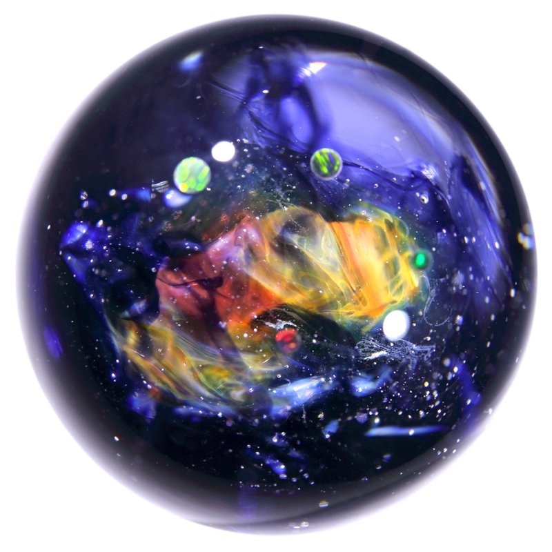 57mm 星雲宇宙玻璃球擺設 no.M255 - 擺飾/家飾品 - 玻璃 紅色
