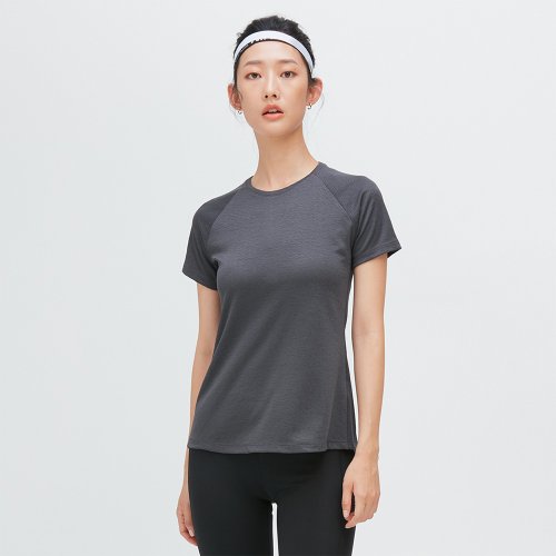 VOUX 抗菌透氣速乾上衣(女)-海蝕灰
