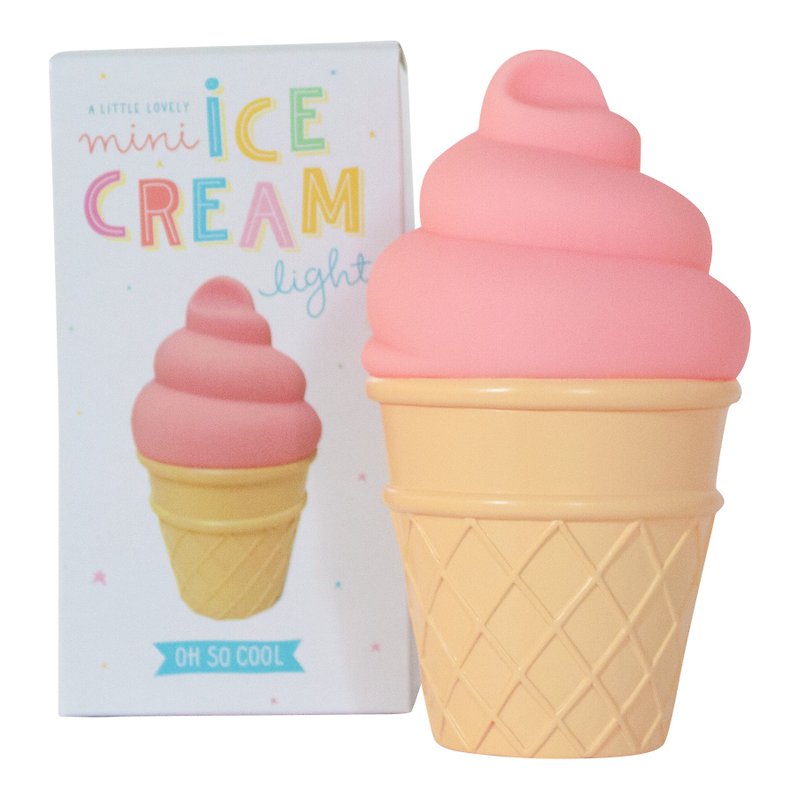 【絕版特賣】荷蘭 a Little Lovely Company 冰淇淋燈小夜燈-粉紅 - 護手霜/手足保養 - 塑膠 粉紅色