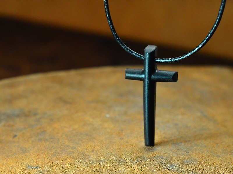 專屬訂單 - 畄灱  Cross十字架項鍊-黑壇木 - 項鍊 - 木頭 咖啡色