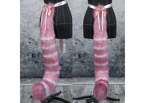Catzo Club Mauve Cheshire Cat Tail Faux Fur Tail