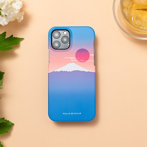 POLAR POLAR iPhone / Samsung 富士山藍 半包硬殼 手機殼【客製】