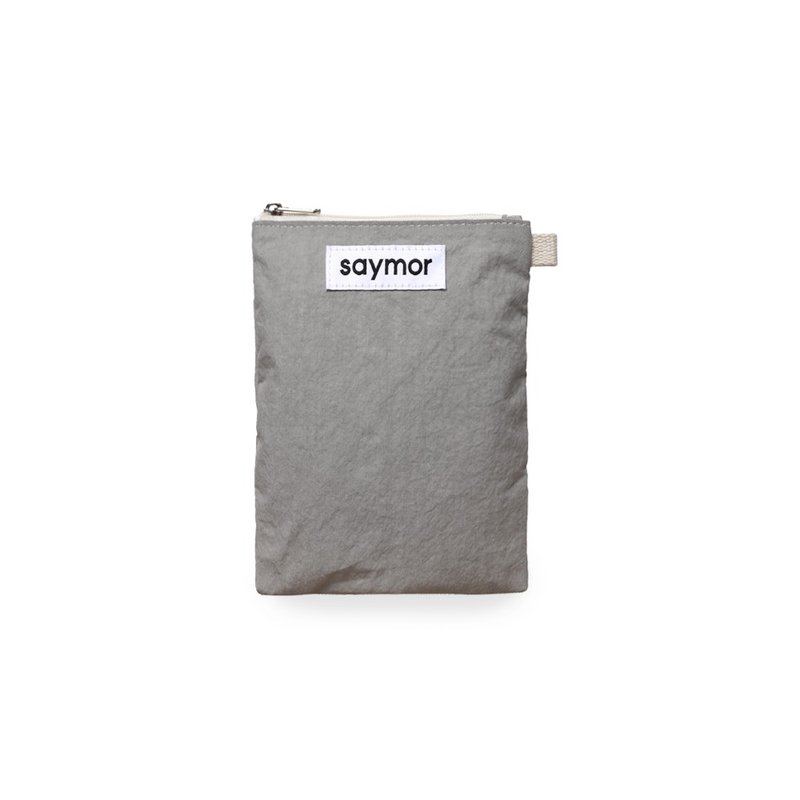 Flat pouch_gray - 化妝包/收納袋 - 其他材質 灰色