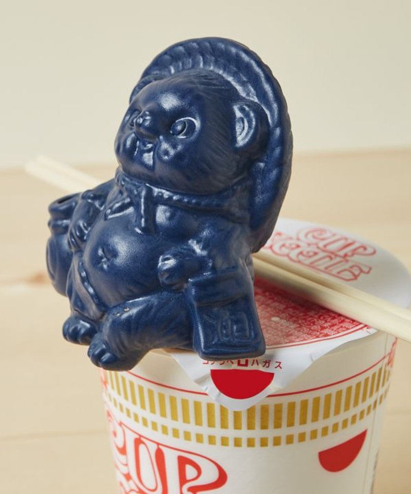 SHIGARAKI Ware Sitting TANUKI - Navy - 擺飾/家飾品 - 其他材質 