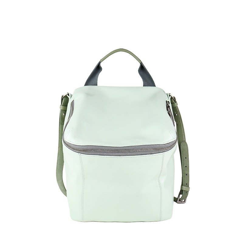 Pimm's Lightweight Sheepskin Casual Backpack - Shell Green - Messenger Bags & Sling Bags - Genuine Leather Green