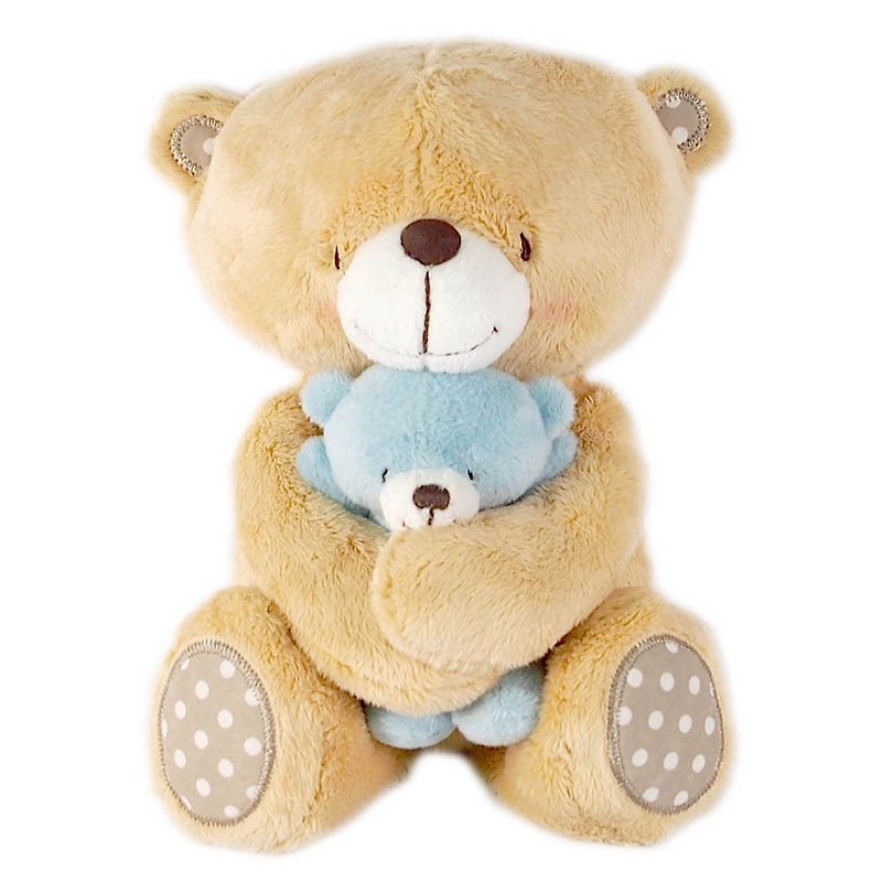 6 inches/hug blue baby fluffy bear [Hallmark-ForeverFriends Hug Series] - ตุ๊กตา - วัสดุอื่นๆ สีน้ำเงิน