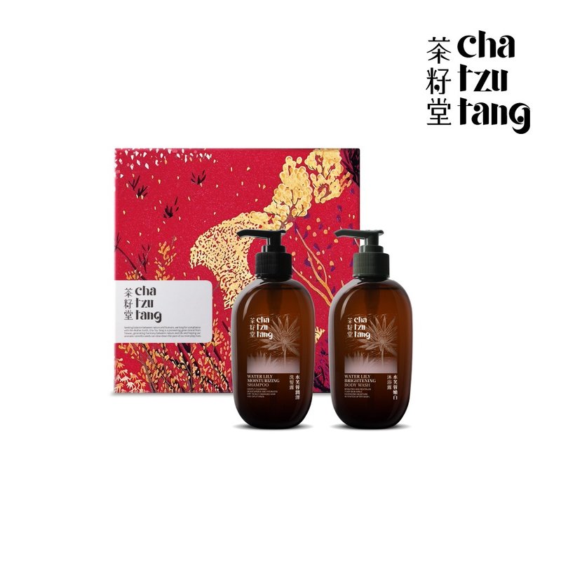 迎豐果版畫禮盒_水芙蓉植萃雙入組 洗髮露+沐浴露【附提袋】 - 沐浴乳/沐浴用品 - 植物．花 綠色