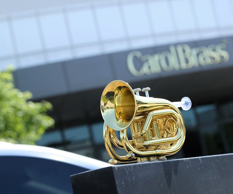 CarolBrass Bb Mini Pocket Trumpet - Guitars & Music Instruments - Copper & Brass Gold