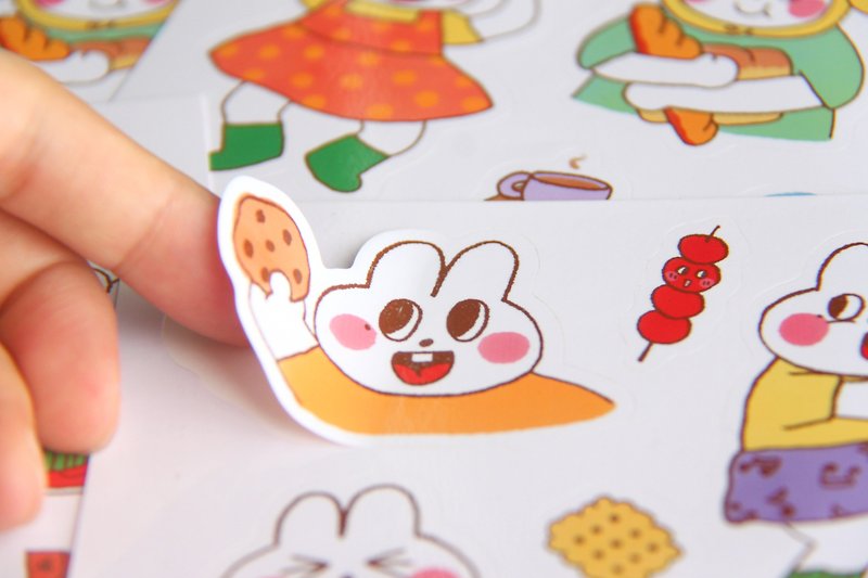Sweet rabbit stickers - สติกเกอร์ - กระดาษ 