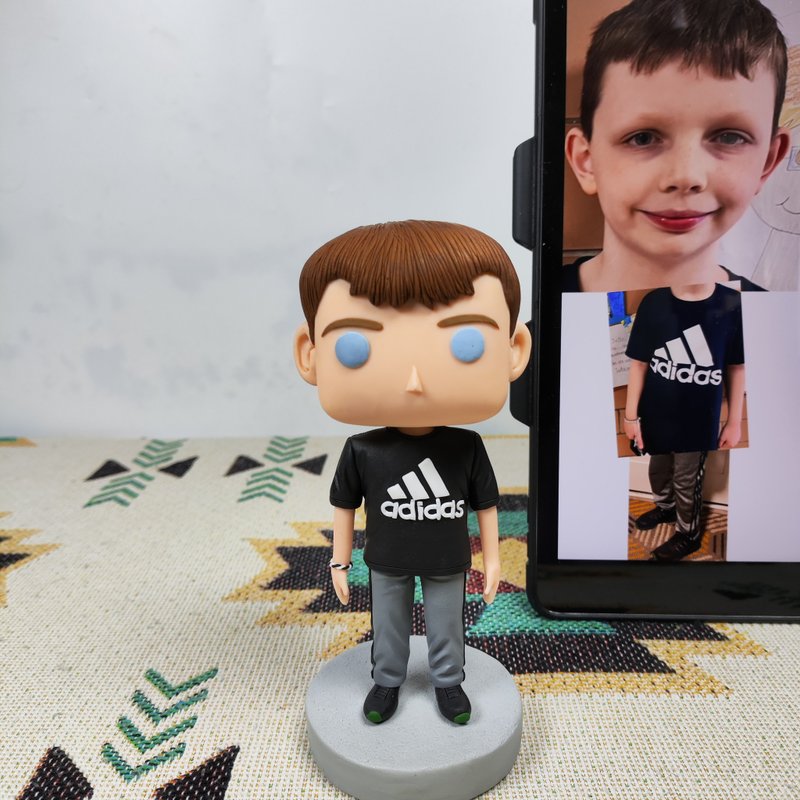 【客製化3D人像公仔】訂製手工Funko Pop男生朋友老公生日禮物 - 公仔/玩偶 - 黏土 多色
