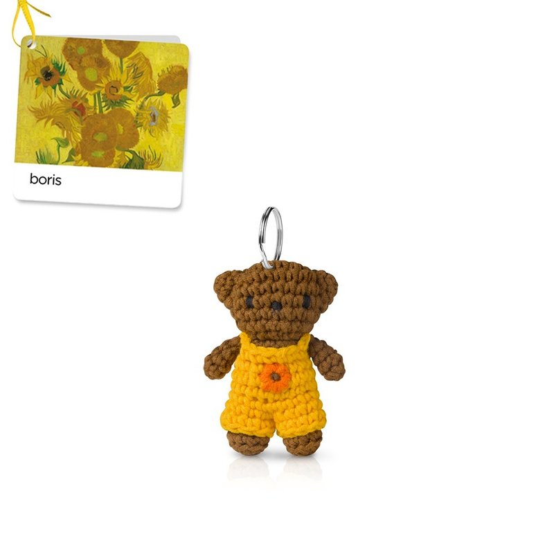 Just Dutch | Boris handmade key hanger sunflower 10 cm - Stuffed Dolls & Figurines - Cotton & Hemp Yellow