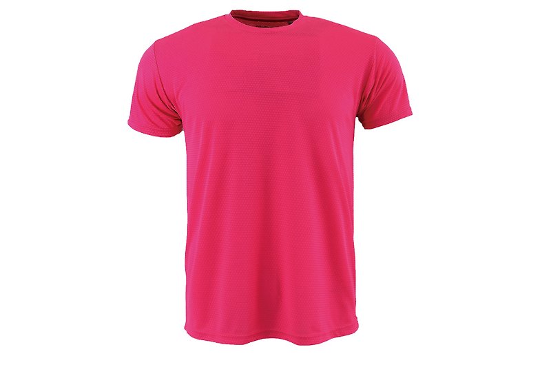 X-DRY plain surface moisture wicking round neck T:: Peach:: men and women can wear - Men's Sportswear Tops - Polyester Red