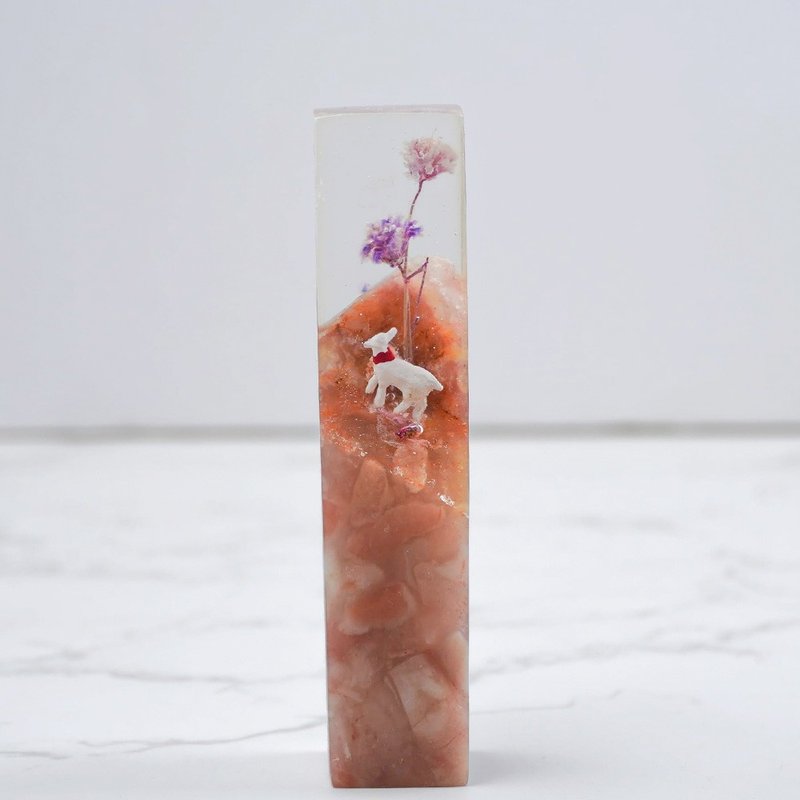 客製化手工印章-|永生花樹脂印章 1.2 x 1.2 CM|篆刻印章 - 印章/印台 - 石頭 
